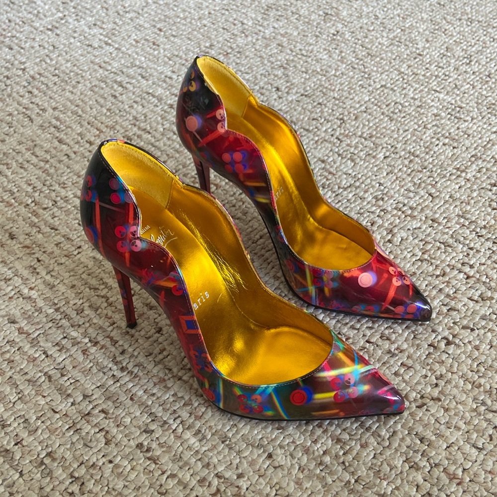 Christian Louboutin patent leather print heels size 36/36.5 brand new